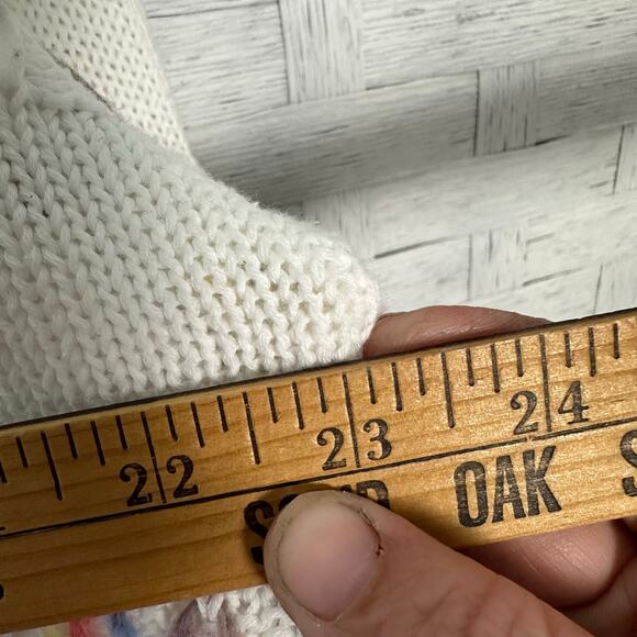 Christopher Banks women’s sweater white pastel coastal grandma colorful bohemian - Picture 7 of 8